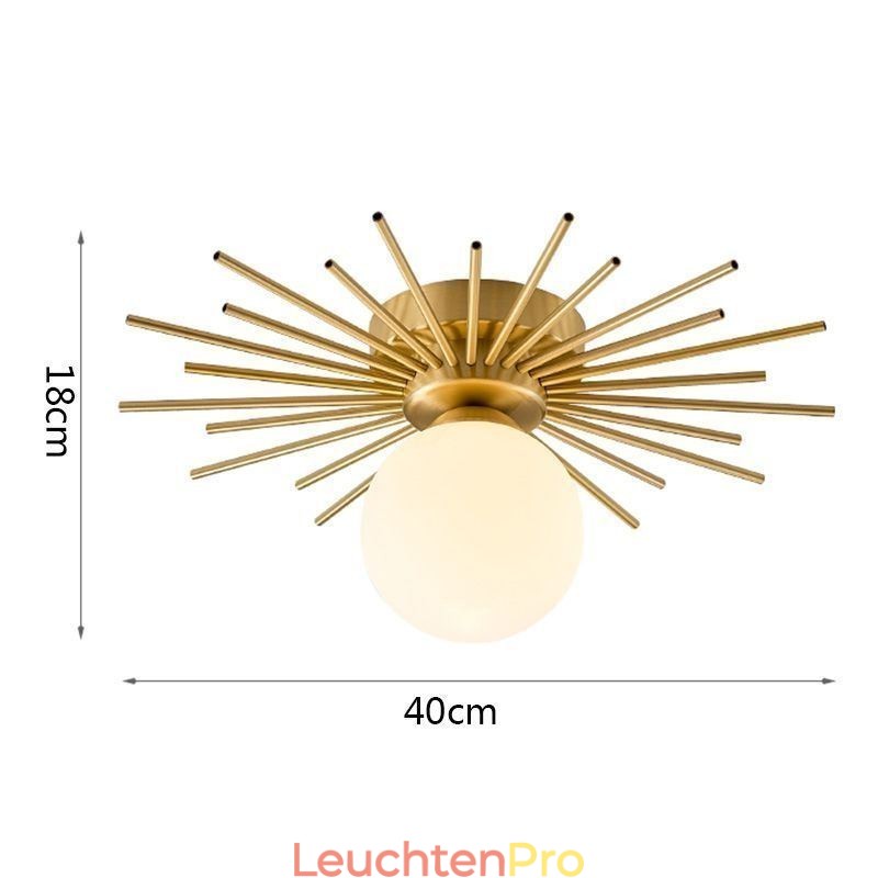 Moderne 1-flammige Deckenleuchte mit Kugel-Deckenleuchte