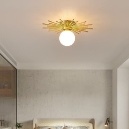 Moderne 1-flammige Deckenleuchte mit Kugel-Deckenleuchte