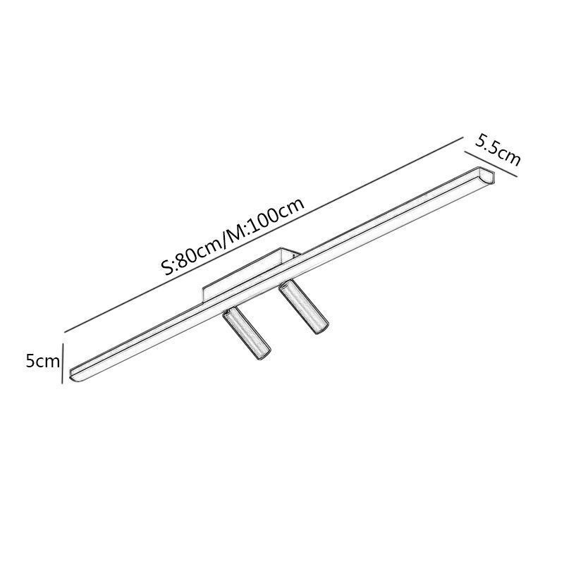 Linearer Deckenstrahler aus Acryl zur bündigen Montage