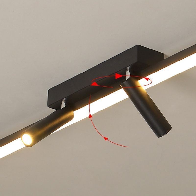 Linearer Deckenstrahler aus Acryl zur bündigen Montage