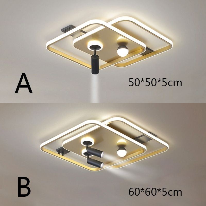 Quadratischer Deckenstrahler aus Acryl zur bündigen Montage