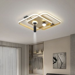 Quadratischer Deckenstrahler aus Acryl zur bündigen Montage