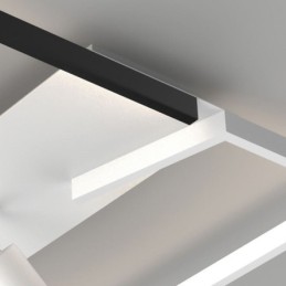 Deckenleuchte Schwarz-Weiß Acryl Beleuchtung Strahler