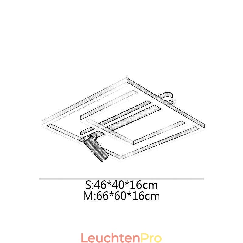 Unterputz-Deckenleuchte aus minimalistischem Acryl