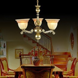 Kronleuchter Drei Lichter Bronze Europäischen Retro Klassische