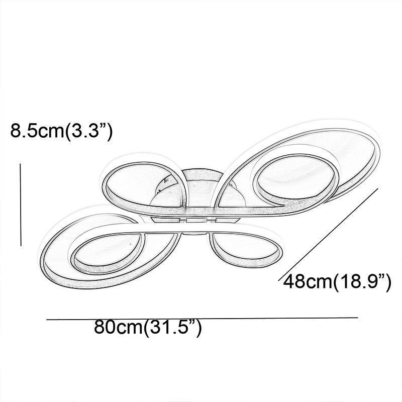 Moderne Deckenleuchte mit chinesischem Knoten