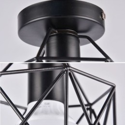 Deckenleuchte mit Metallkäfig