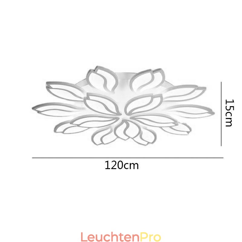 Deckenleuchte mit Acrylblumen-Motiv