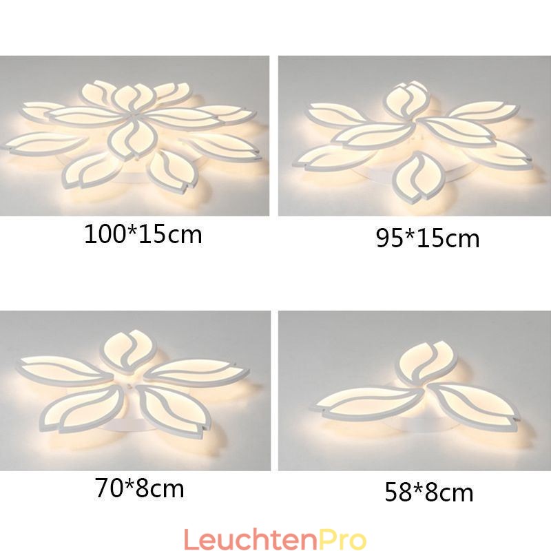 Deckenleuchte mit Acrylblumen-Motiv