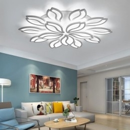 Deckenleuchte mit Acrylblumen-Motiv