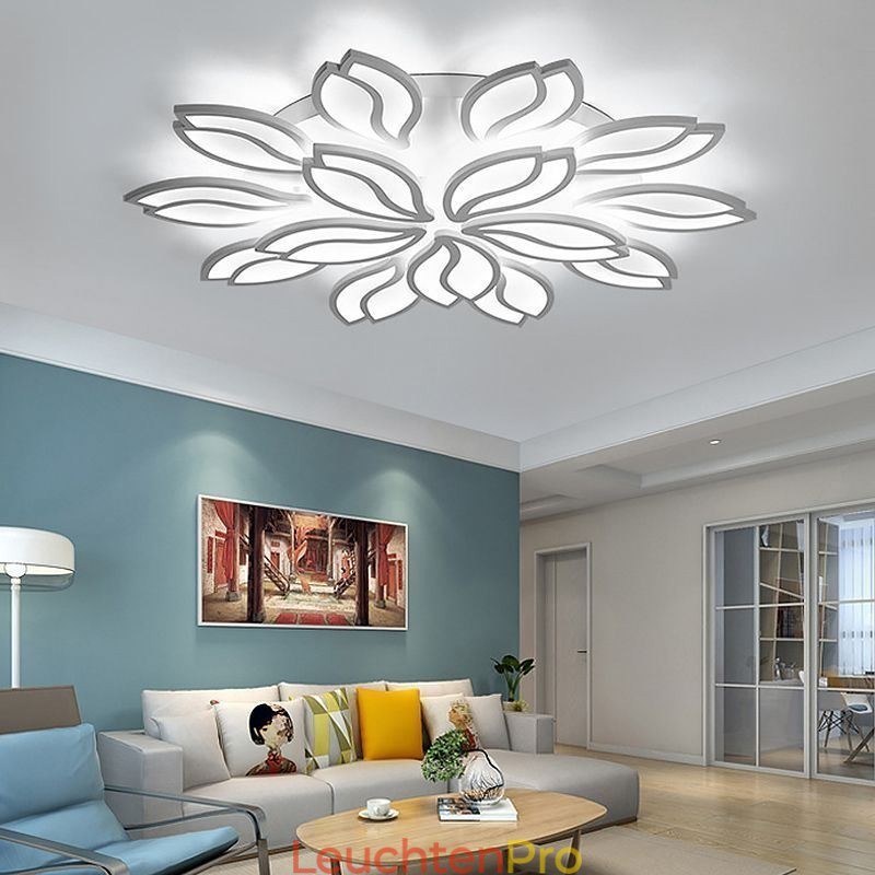 Deckenleuchte mit Acrylblumen-Motiv