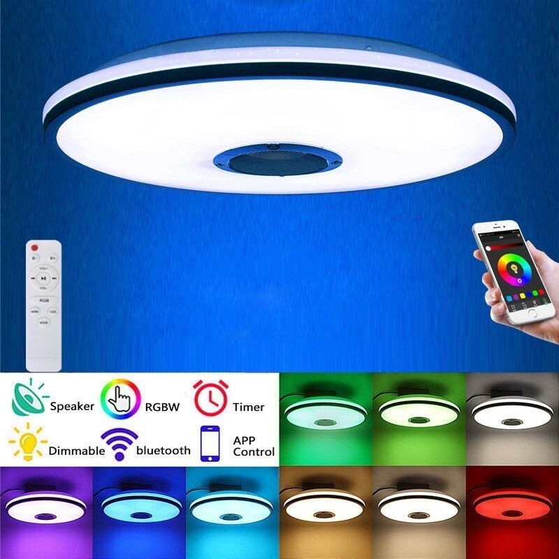 Bündig montierte, farbenfrohe Deckenleuchte mit Bluetooth-Musiklautsprecher-Timing-Funktion