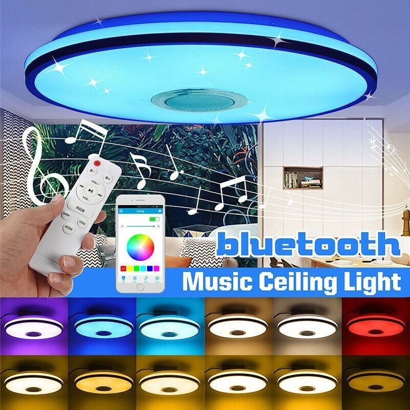 Bündig montierte, farbenfrohe Deckenleuchte mit Bluetooth-Musiklautsprecher-Timing-Funktion