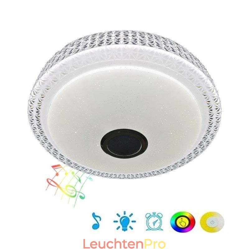 Deckenleuchte Dekorative Lampe Fernbedienung APP Steuerung Bluetooth Musik Lautsprecher Unterputz