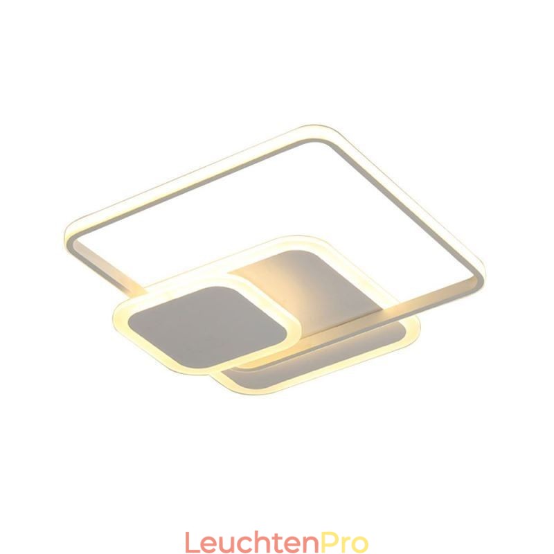 Dekorative Deckenleuchte mit quadratischem Rahmen