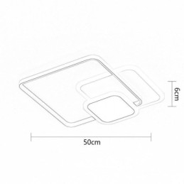 Dekorative Deckenleuchte mit quadratischem Rahmen