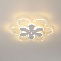 Moderne, bündige Deckenleuchte mit hübscher Blume