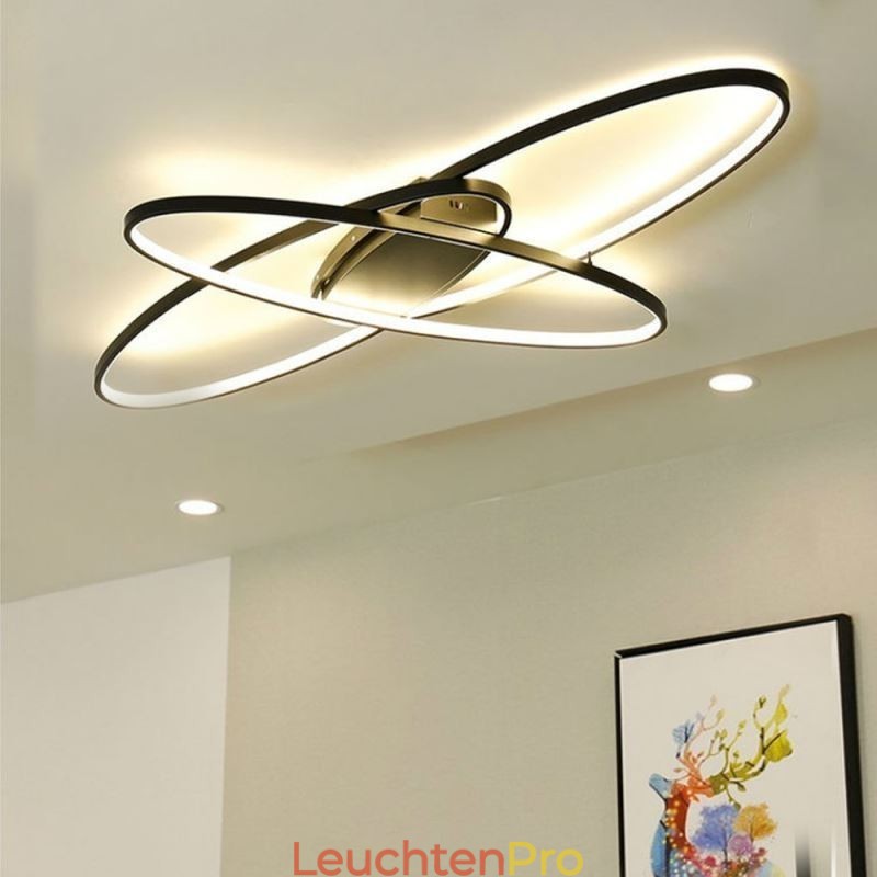 Moderne ovale Deckenleuchte aus Acryl mit dekorativer Leuchte