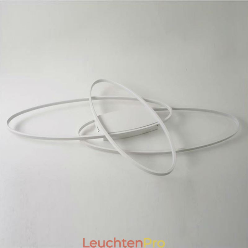 Moderne ovale Deckenleuchte aus Acryl mit dekorativer Leuchte
