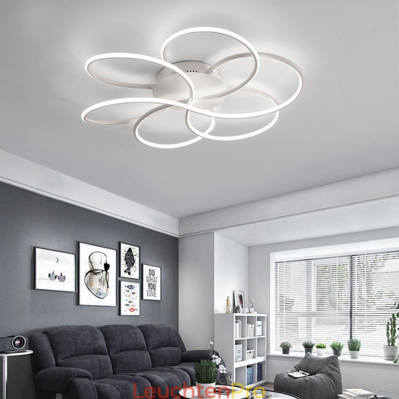 Lineare Deckenleuchte mit Unterputzmontage, modernes Blumendesign
