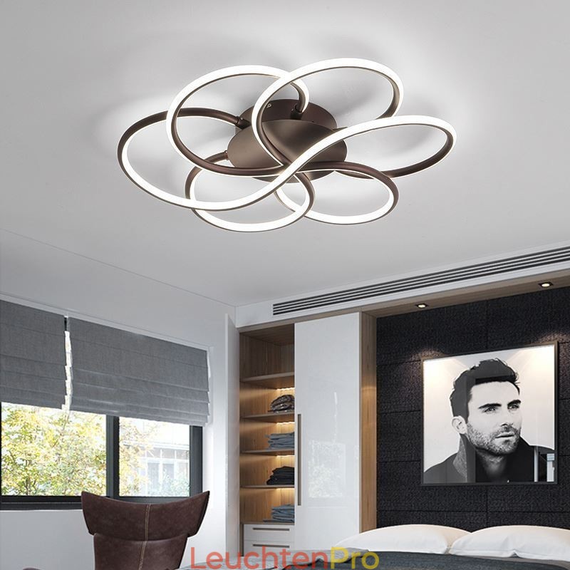 Lineare Deckenleuchte mit Unterputzmontage, modernes Blumendesign