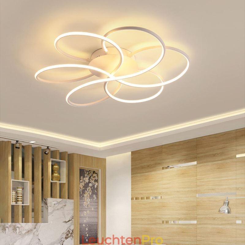 Lineare Deckenleuchte mit Unterputzmontage, modernes Blumendesign