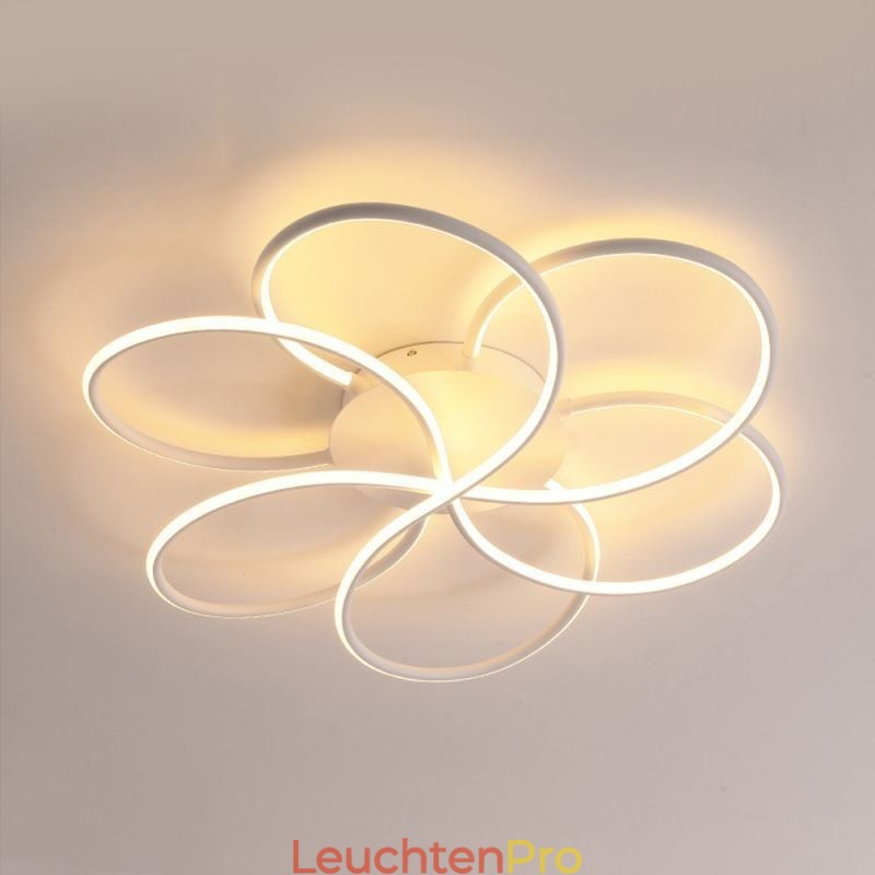 Lineare Deckenleuchte mit Unterputzmontage, modernes Blumendesign