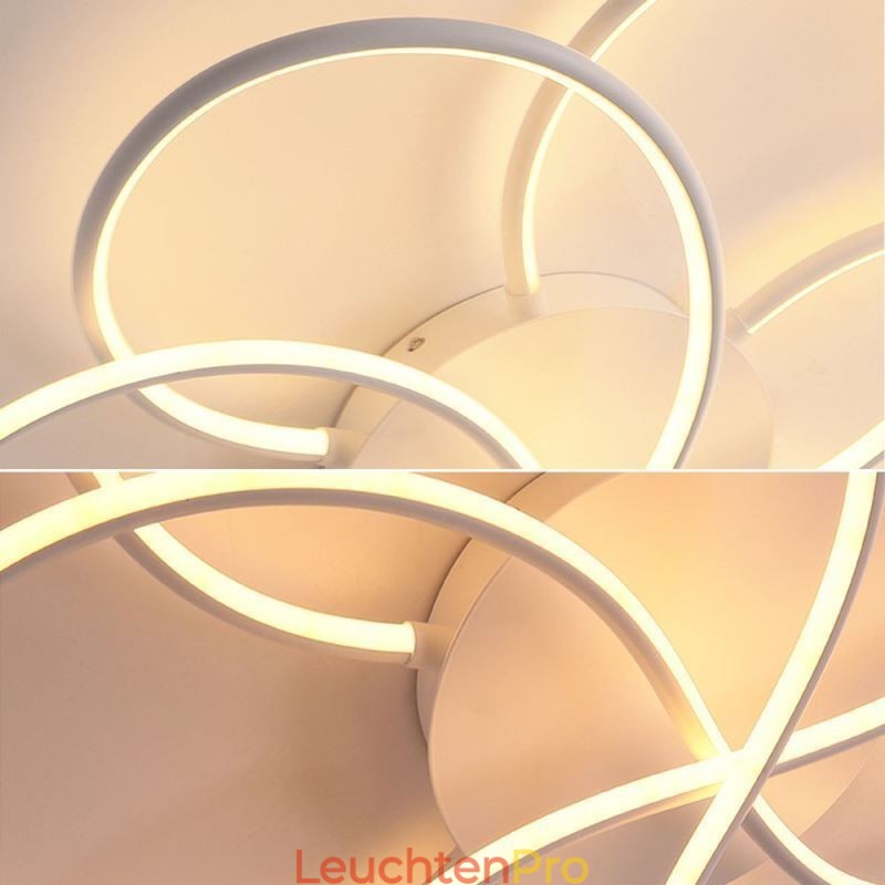 Lineare Deckenleuchte mit Unterputzmontage, modernes Blumendesign