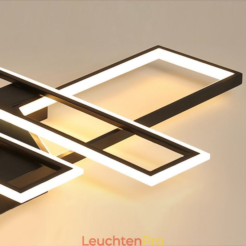4-flammige Deckenleuchte, moderne geometrische lineare dekorative Leuchte