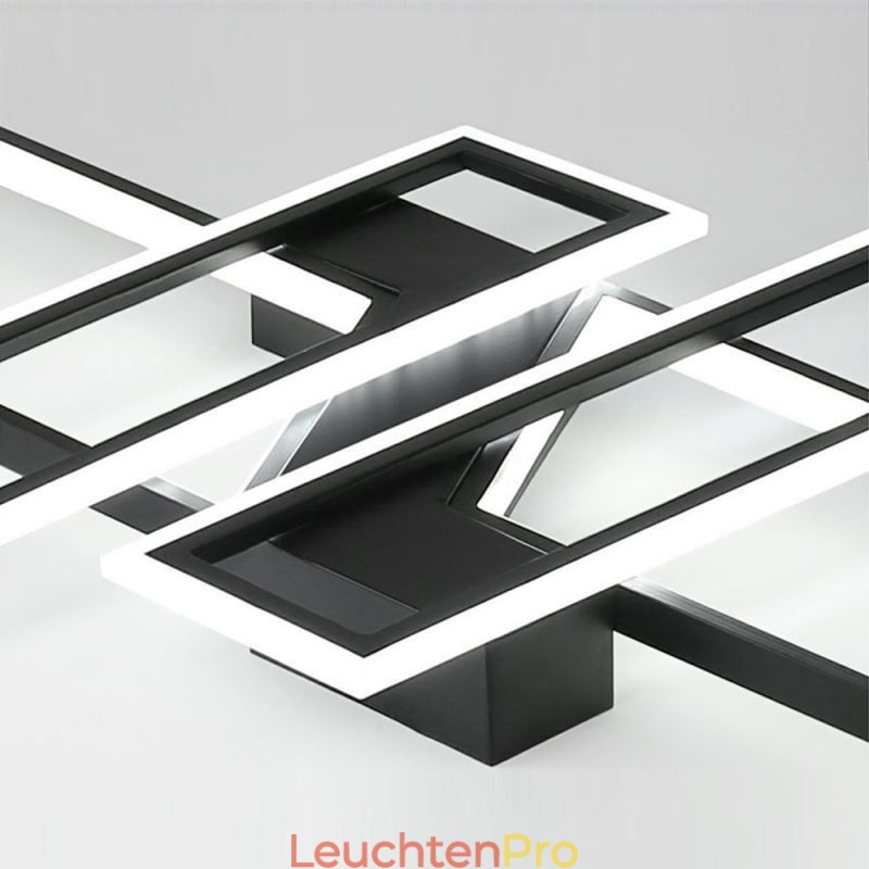 4-flammige Deckenleuchte, moderne geometrische lineare dekorative Leuchte