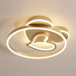 Moderne, bündige Deckenleuchte aus Acryl mit zwei Schichten in Herzform