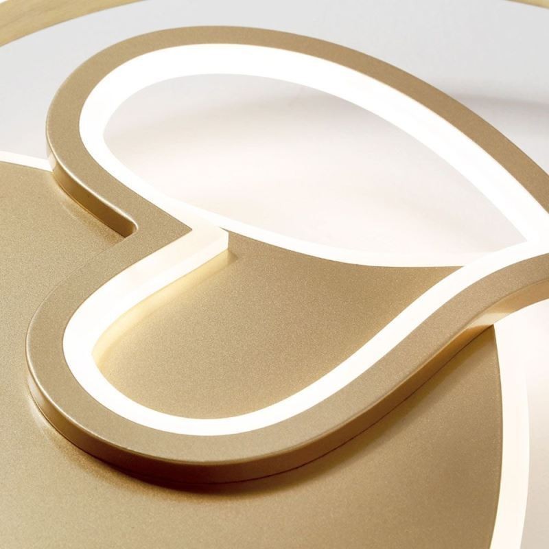 Moderne, bündige Deckenleuchte aus Acryl mit zwei Schichten in Herzform