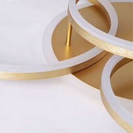 Moderne, runde Deckenleuchte in Gold