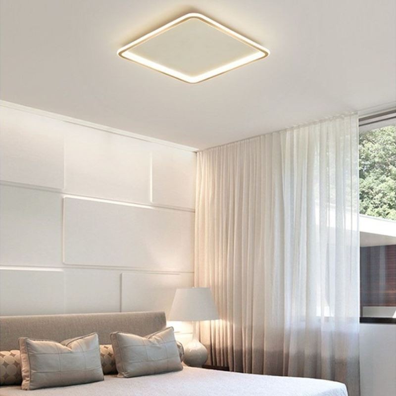 Moderne, minimalistische, ultradünne Deckenleuchte mit Unterputzmontage