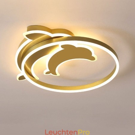Deckenleuchte „Delfin“ in Gold Deckenleuchte „Delfin“ in Gold
