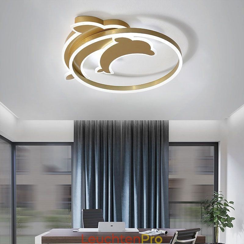 Deckenleuchte „Delfin“ in Gold