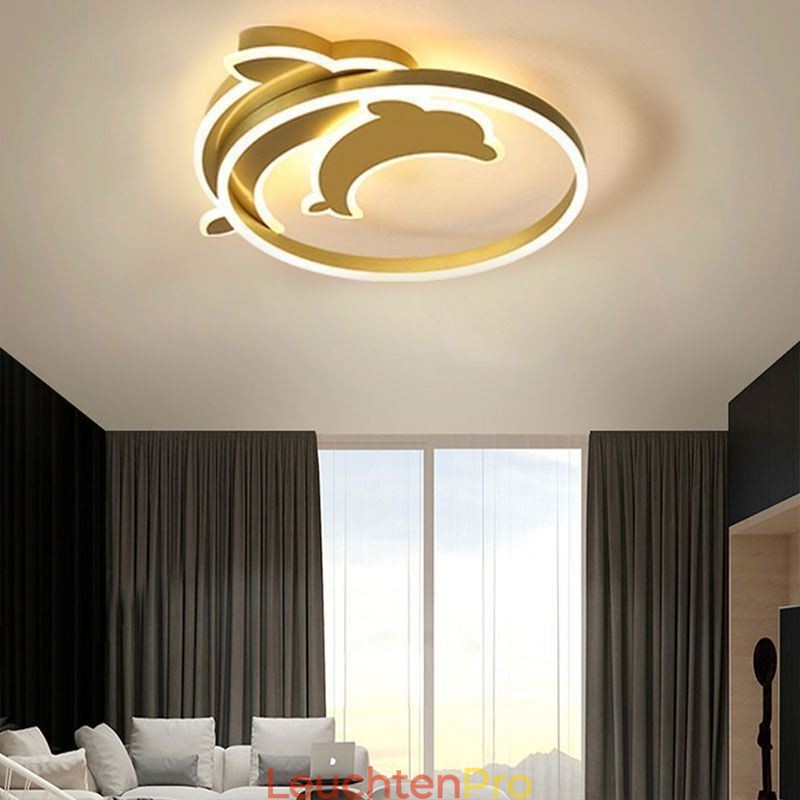 Deckenleuchte „Delfin“ in Gold