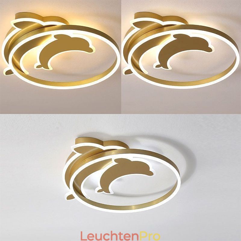 Deckenleuchte „Delfin“ in Gold