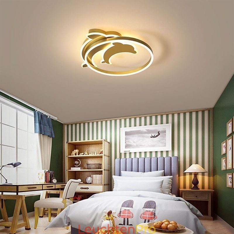 Deckenleuchte „Delfin“ in Gold