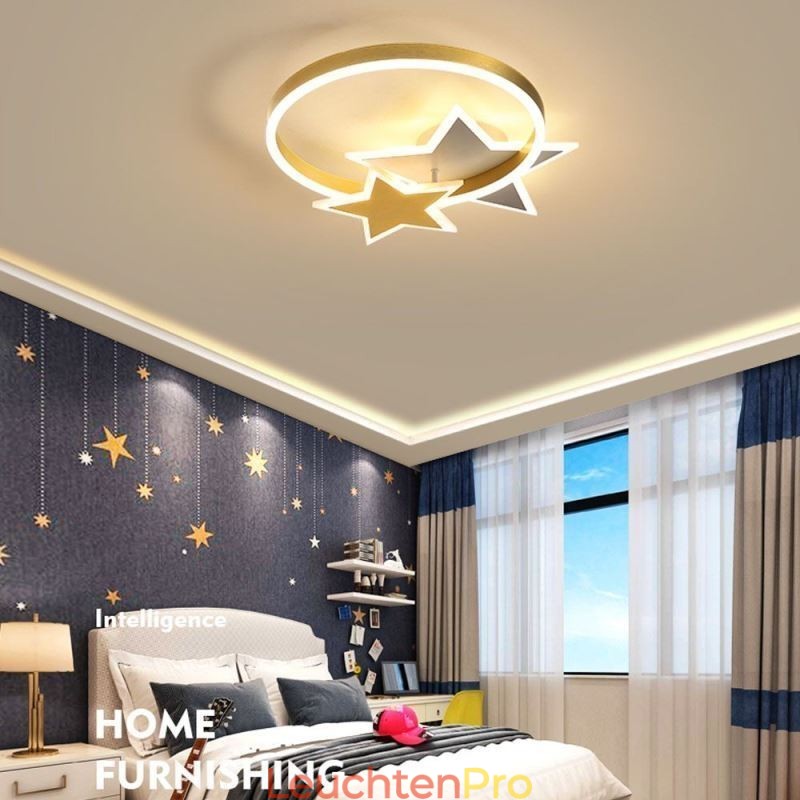 Star Flush Mount Deckenleuchte Acryl Doppel Sterne Leuchte