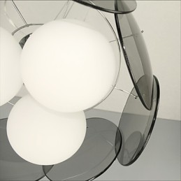 Angebote Mailand Einfache Mode Stil Kronleuchter Licht Rauch Grau Glas Kronleuchter