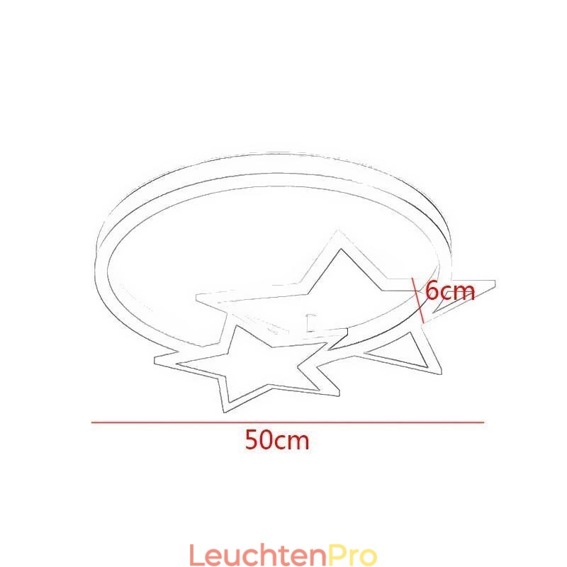 Star Flush Mount Deckenleuchte Acryl Doppel Sterne Leuchte