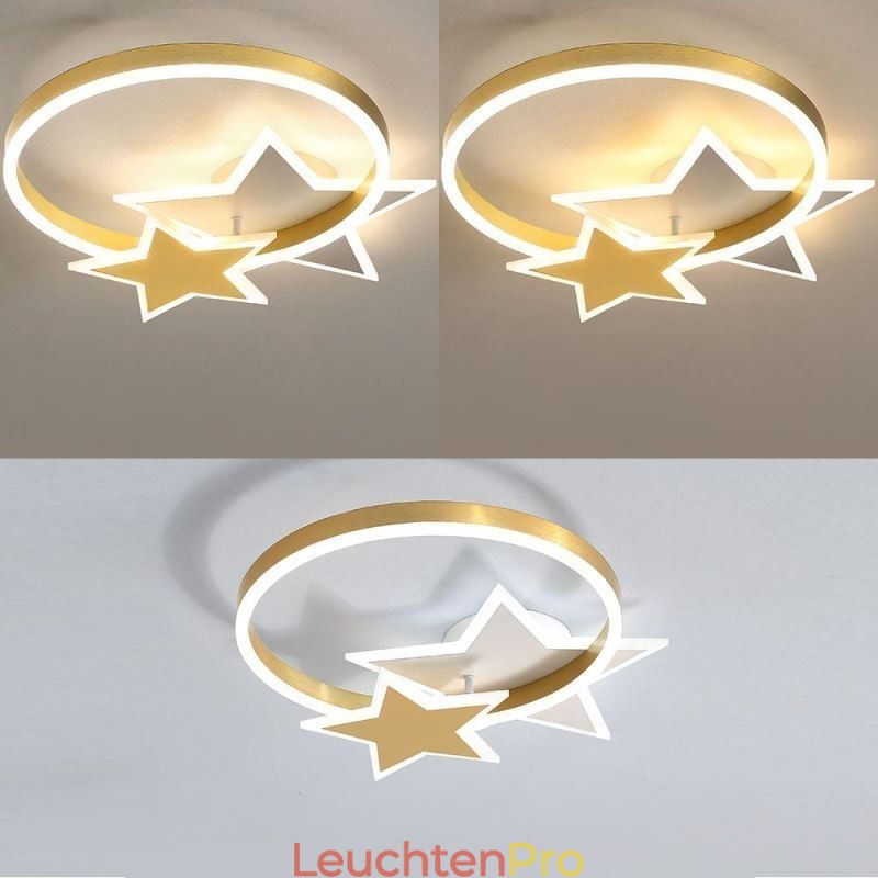 Star Flush Mount Deckenleuchte Acryl Doppel Sterne Leuchte