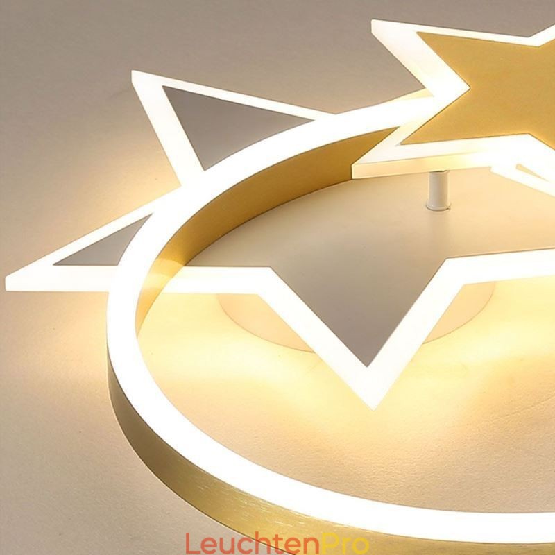 Star Flush Mount Deckenleuchte Acryl Doppel Sterne Leuchte