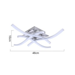 Moderne, einfache Deckenleuchte aus Acryl mit 4 Lichtern in Wellenform