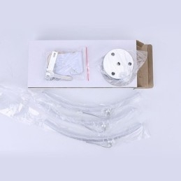 Einfache, flächenbündige Deckenleuchte in Bogenform aus Acrylkreuz