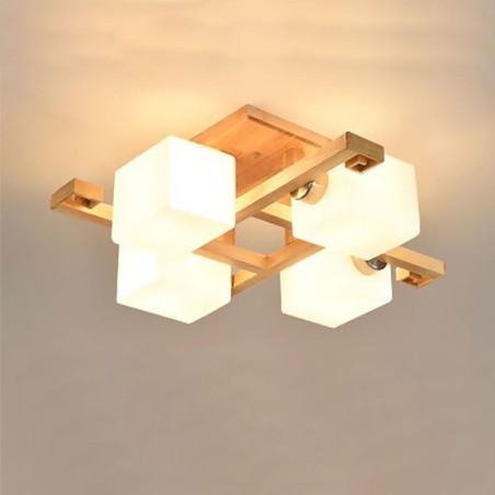 Nordic Flush Mount Deckenleuchte Kreative warme Massivholzleuchte Nordic Flush Mount Deckenleuchte Kreative warme Massivholzleuchte