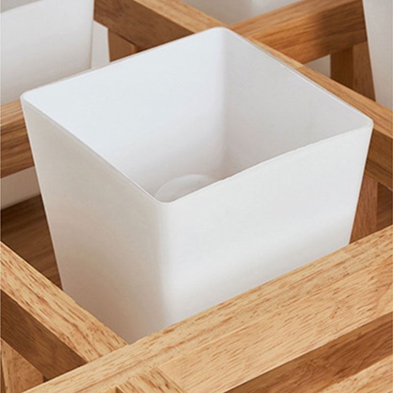 Nordische quadratische Gitter-Deckenleuchte aus Gummiholz