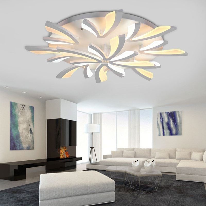 Moderne, schlichte Deckenleuchte mit Löwenzahnmotiv