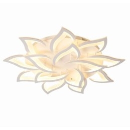 Moderne, schlichte Deckenleuchte aus Acryl in Sonnenblumenform